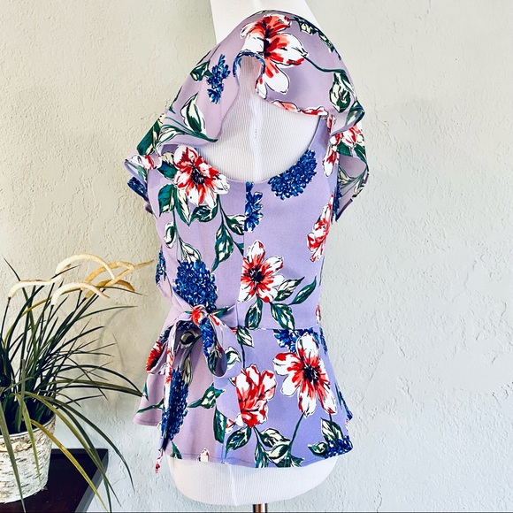NWT Parker Lais Fleur Ruffle Peplum Blouse, XS - Picture 5 of 14